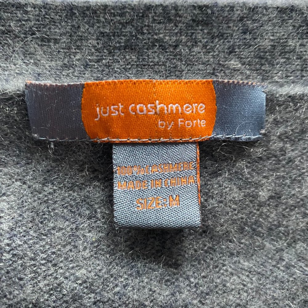 Forte Cashmere Gray Cardigan- Size Medium